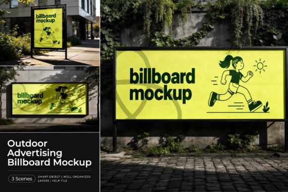 Download Outdoor Advertising Billboard Mockup - Outdoor Collection