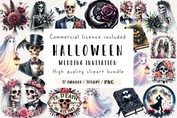 Download Halloween Wedding Invitation Clipart - Wedding Collection