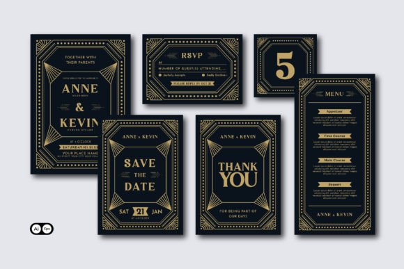 Download Wedding Invitation Art Deco - Wedding Collection